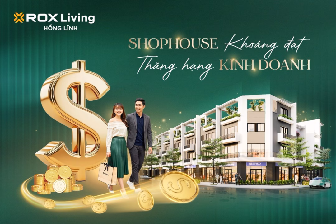 Thiết kế shophouse tối ưu cho cả mục đích ở và kinh doanh, giúp chủ sở hữu làm chủ dòng tiền.
